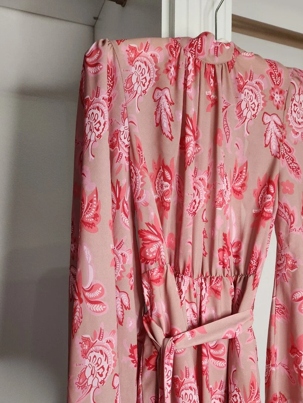 Floral Pink Belted Romper